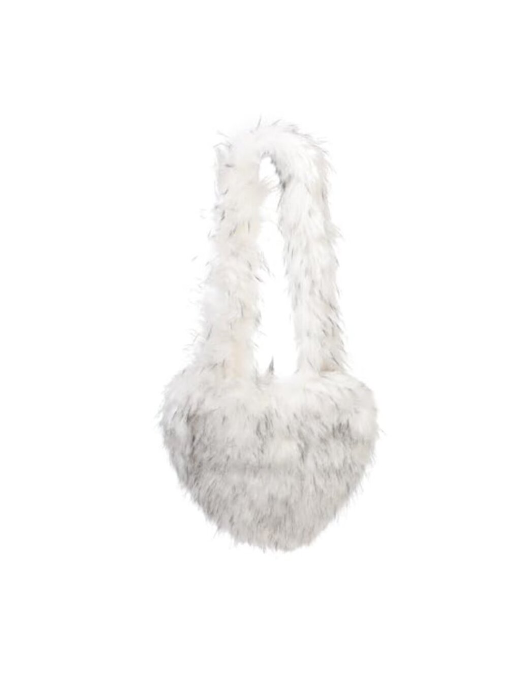 Faux Fur Heart Crossbody Bag Large Fluffy Shoulder Handbag Y2K